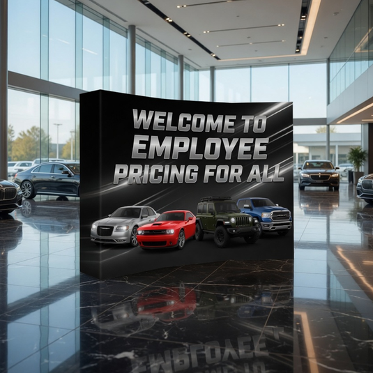 Double Sided Curved Fabric Popup Displays