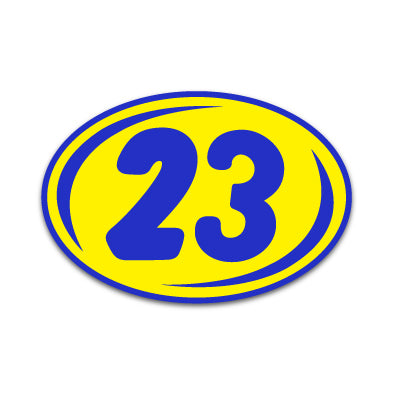 Bold Year Model Signs Blue & Yellow