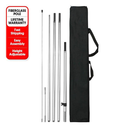 Fiberglass Pole Set- 13 Ft