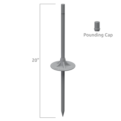 Fiberglass Pole Plate Ground Stake Kit