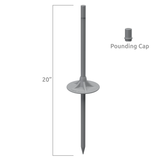 Fiberglass Pole Plate Ground Stake Kit