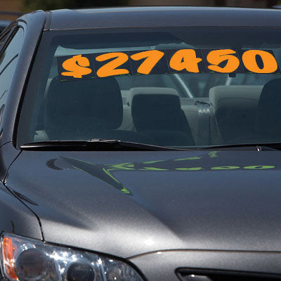 Load image into Gallery viewer, 7 1/2 inch Fire Red Designer Adhesive Number
