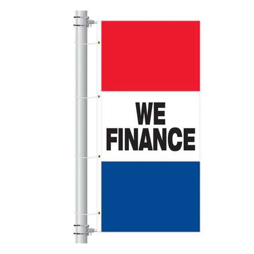 Load image into Gallery viewer, 3.5ft x 7.5ft  Drape Flag with sleeves - Horizontal Slogan
