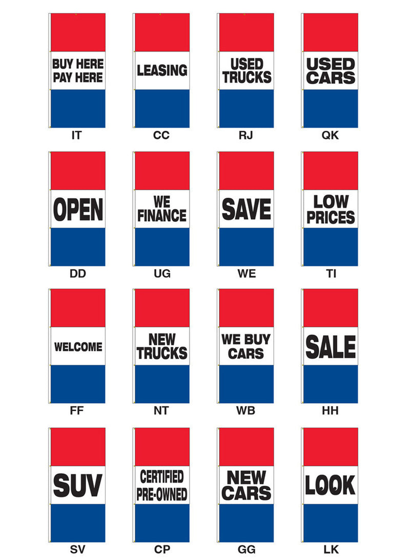 Load image into Gallery viewer, 3.5ft x 7.5ft  Drape Flag Free Flying- Horizontal Slogans
