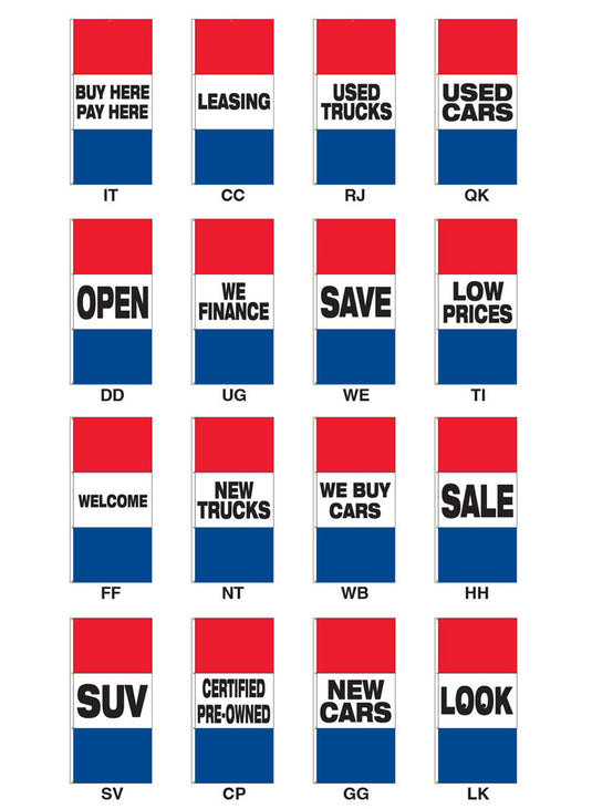 3.5ft x 7.5ft  Drape Flag Free Flying- Horizontal Slogans