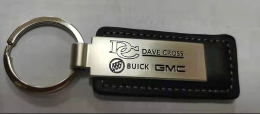 Custom Leather/Metal Rectangle Key Fobs