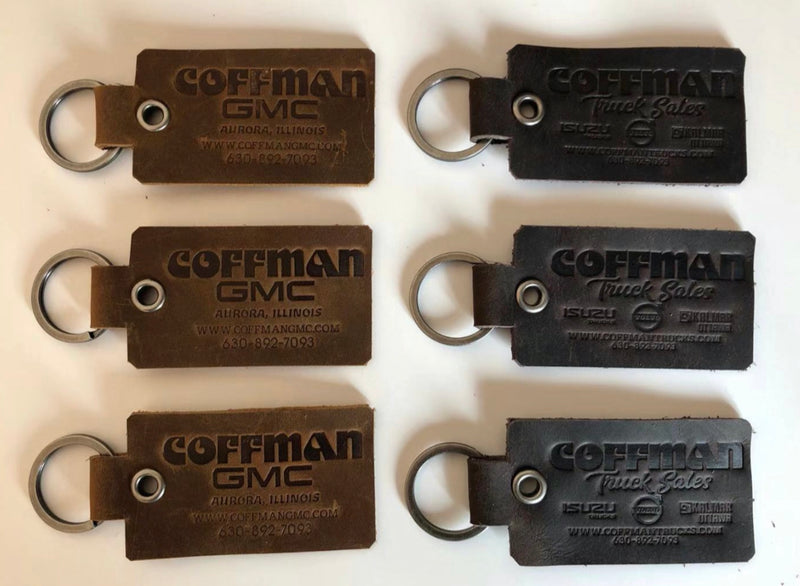 Load image into Gallery viewer, Genuine Leather Rustic Key Fob
