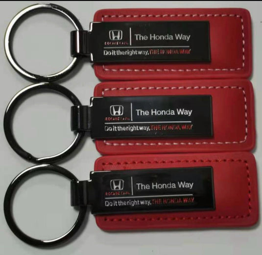 Custom Leather/Metal Rectangle Key Fobs