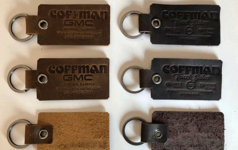 Load image into Gallery viewer, Genuine Leather Rustic Key Fob
