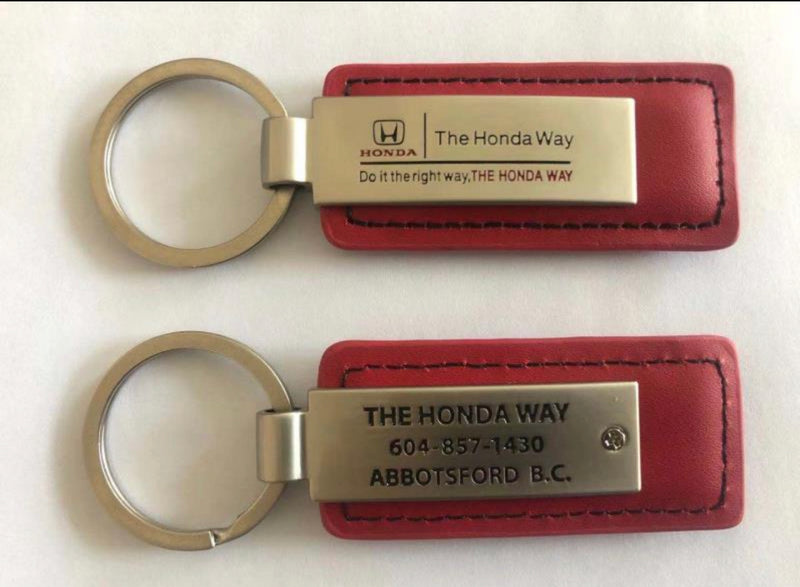Load image into Gallery viewer, Custom Leather/Metal Rectangle Key Fobs

