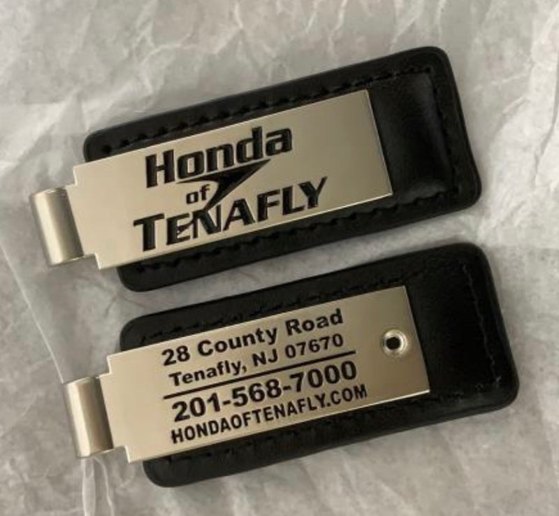 Load image into Gallery viewer, Custom Leather/Metal Rectangle Key Fobs
