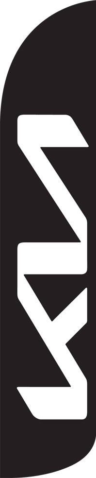 Premium Swooper Flag - Black Kia