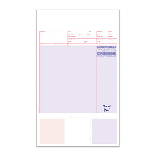 Laser Service Invoices with Coupons - LZR-SI-14 - Qty. 250