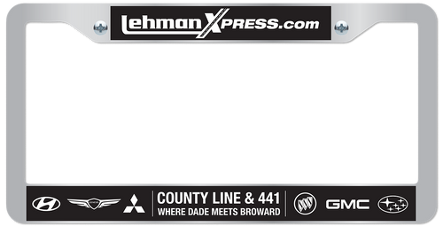 Premium Full Dip Chorme Plastic License Frame - Box + 1 Color