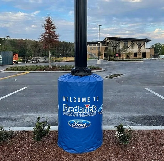 Light Pole Base Wraps with Tension Strap
