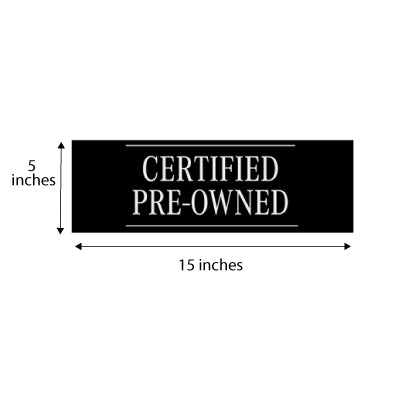 Luxury "Certified Pre-Owned" Decal (12)