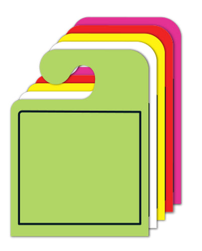 Mirror Hang Tags J Hook - Blank with Border