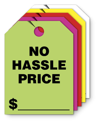 Mirror Hang Tags -No Hassle Price