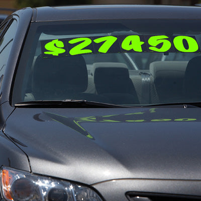 7 1/2 inch Neon Green Designer Adhesive Number