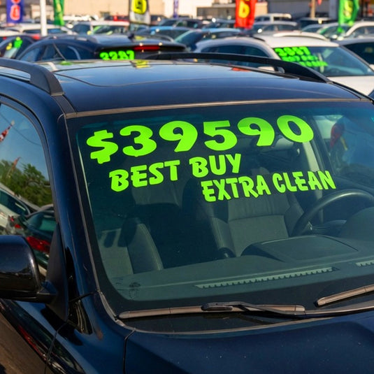 Neon Green & Black Die Cut Slogans