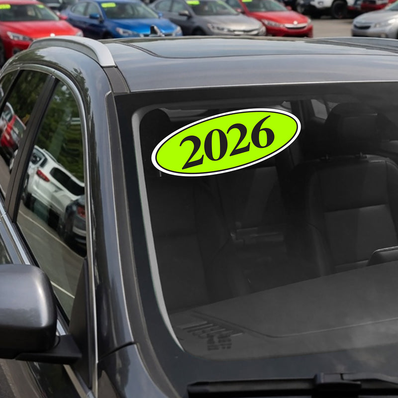 Load image into Gallery viewer, Neon Green &amp; Black Oval Year Model
