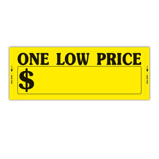 "One Low Price" Window Stickers