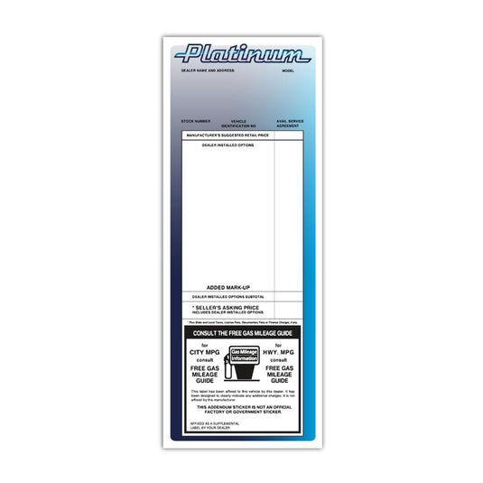 Custom Outdoor Vinyl Laser Forms - Pack of 100  ( 1 up - 4.25