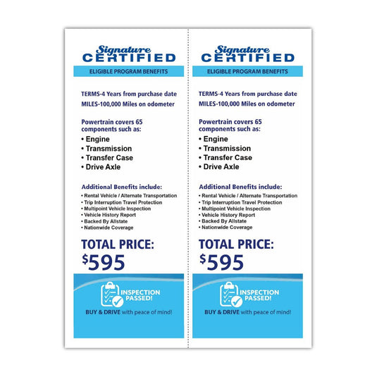 Custom Outdoor Vinyl Laser Forms - Pack of 100  ( 2 up - 4.25