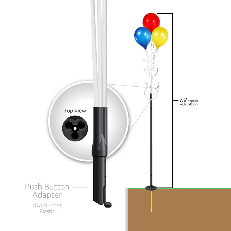 Load image into Gallery viewer, PermaShine® 3-Balloon Bouquet Long Pole Kit
