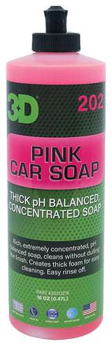 3D® Pink Car Soap 16 oz. Bottle (Box of 6)