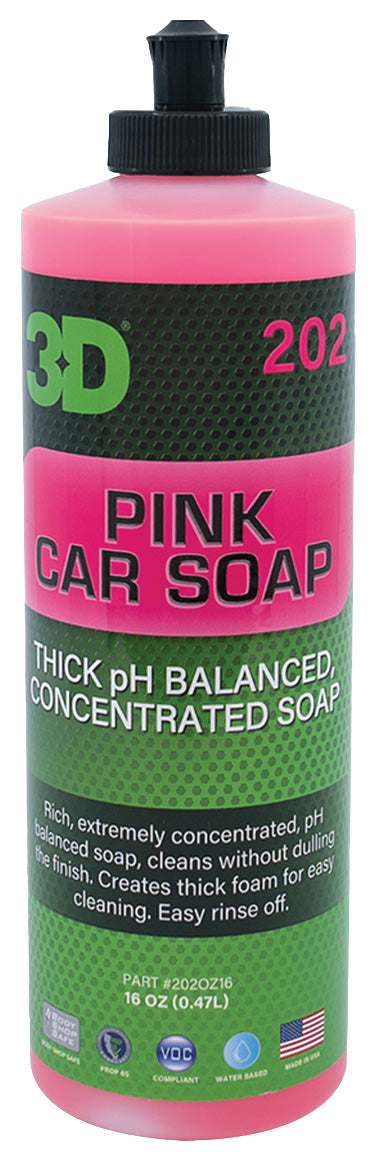 3D® Pink Car Soap 16 oz. Bottle (Box of 6)