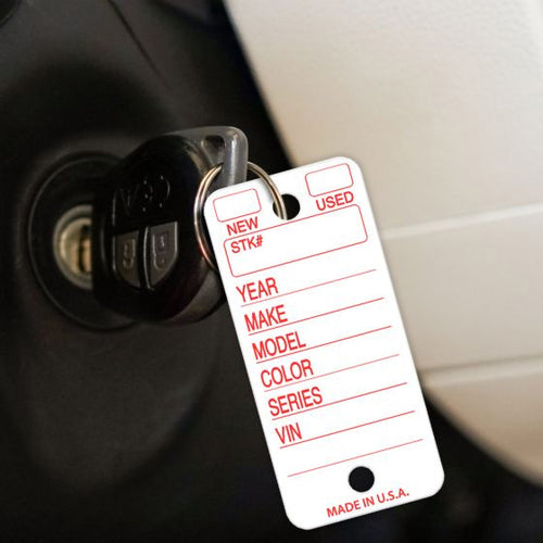 Poly Key Tags-White