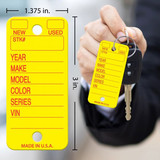 Load image into Gallery viewer, Poly Key Tags-Yellow
