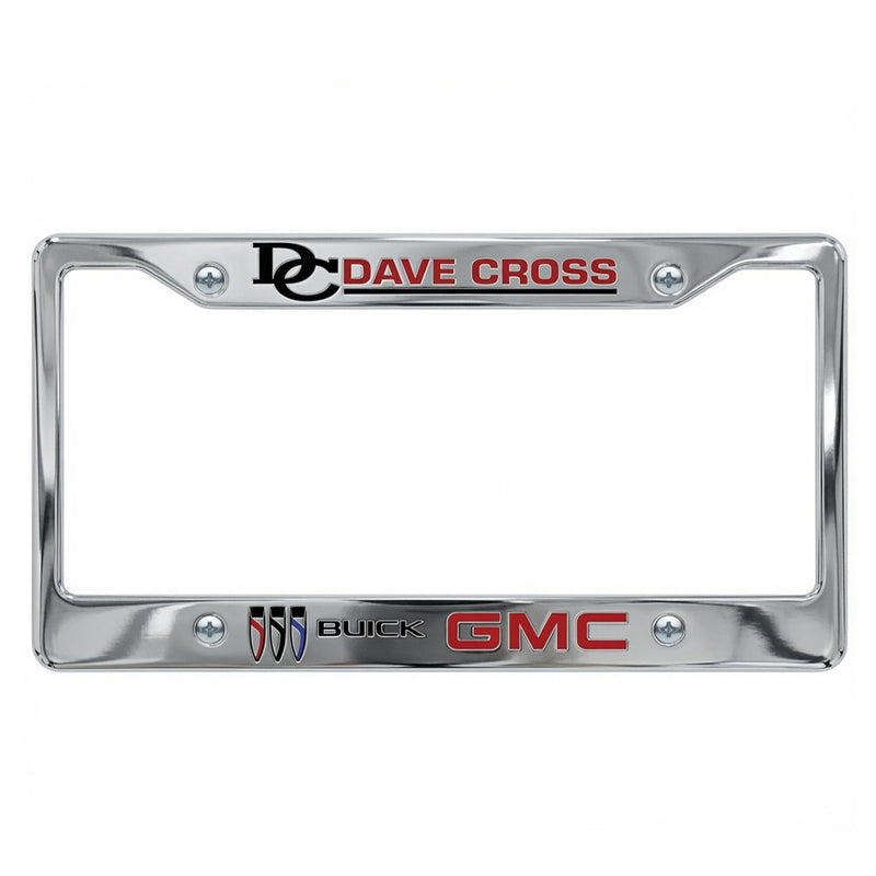 Load image into Gallery viewer, Chrome plastic license frame with three-color full dip design, featuring a sleek and durable style for vehicle identification.
