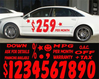 16 Red Impact Numbers & Signs