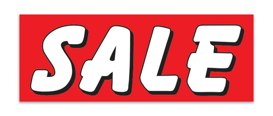 Outdoor Banner - 12' x 4.5' Red SALE