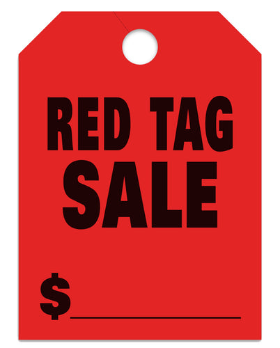 Mirror Hang Tags - Red Tag Sale