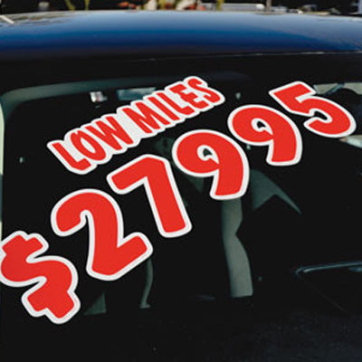 6 1/4 inch Red & White Die Cut Numbers