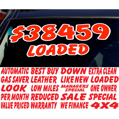 Load image into Gallery viewer, Red &amp; White Die Cut Slogans
