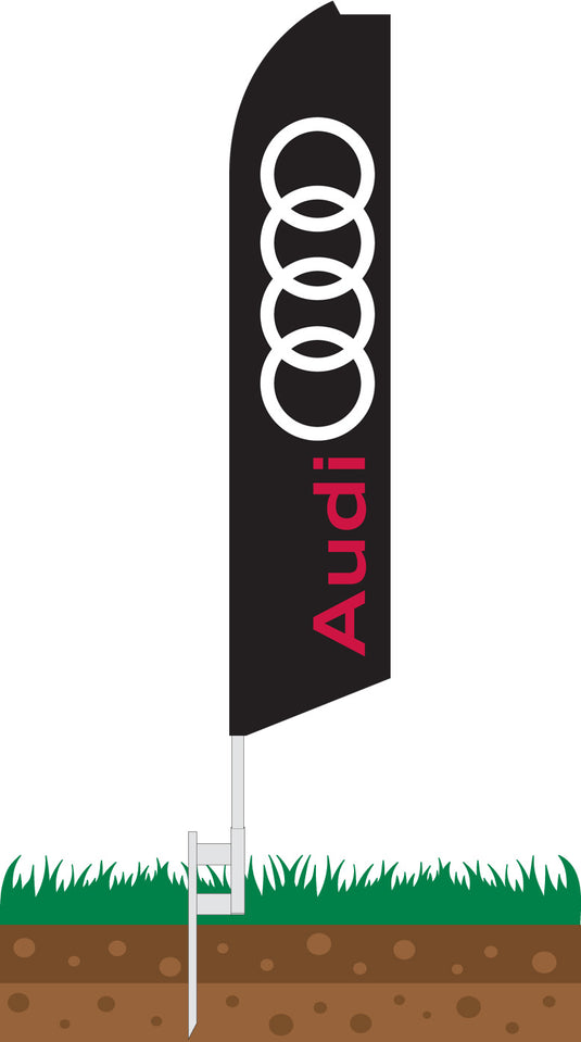 Half Sleeve Swooper Feather Flag - Audi