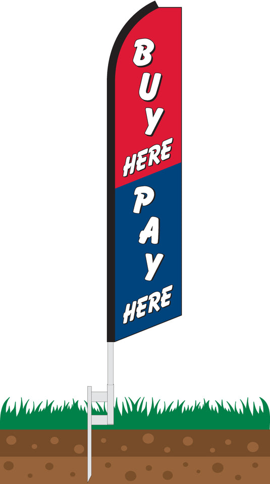 Half Sleeve Swooper Feather Flag - Buy Here Pay Here