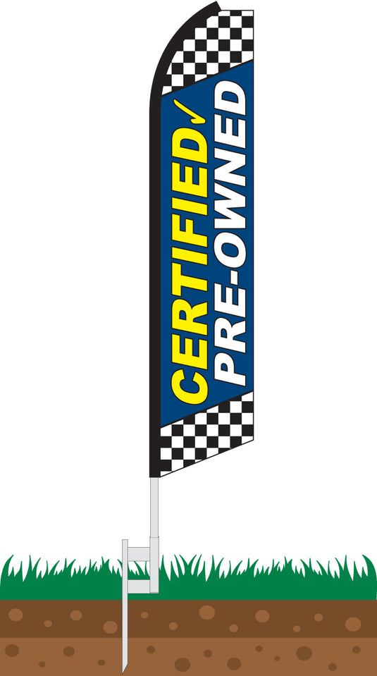 Half Sleeve Swooper Feather Flag - Blue Certified Pre Owned