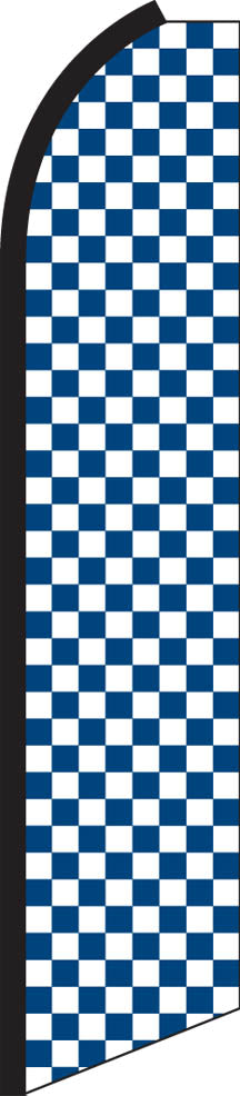 Load image into Gallery viewer, Half Sleeve Swooper Feather Flag - Checker Blue/White
