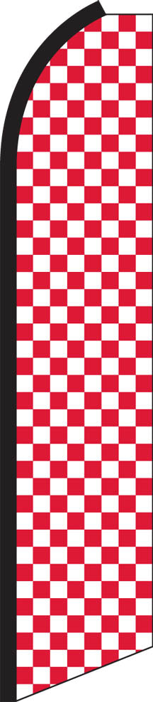 Load image into Gallery viewer, Half Sleeve Swooper Feather Flag - Checker Red/White
