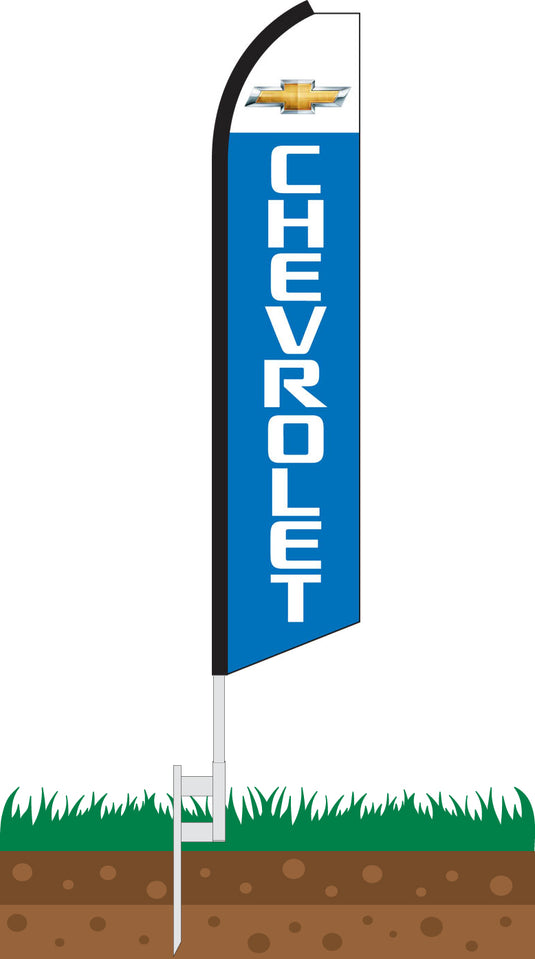 Half Sleeve Swooper Feather Flag - Chevrolet