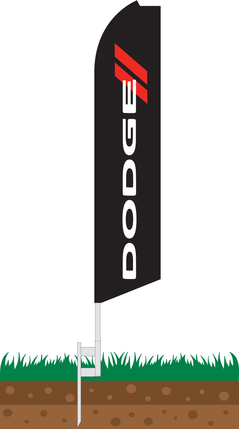 Load image into Gallery viewer, Half Sleeve Swooper Feather Flag - Dodge
