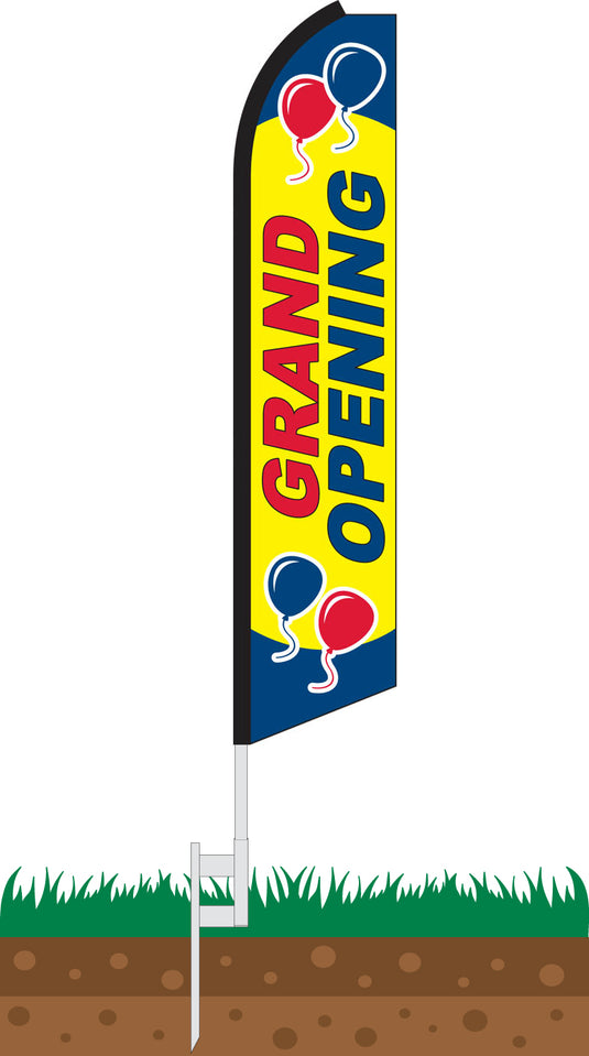 Half Sleeve Swooper Feather Flag - Grand Opening