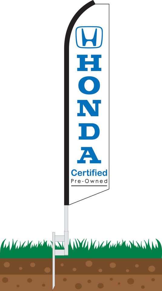 Half Sleeve Swooper Feather Flag - Honda Certified