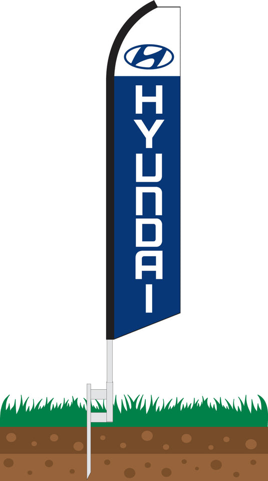 Half Sleeve Swooper Feather Flag - Hyundai