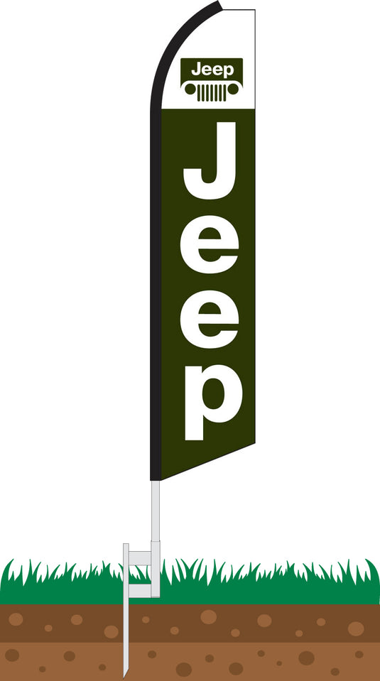 Half Sleeve Swooper Feather Flag - Jeep